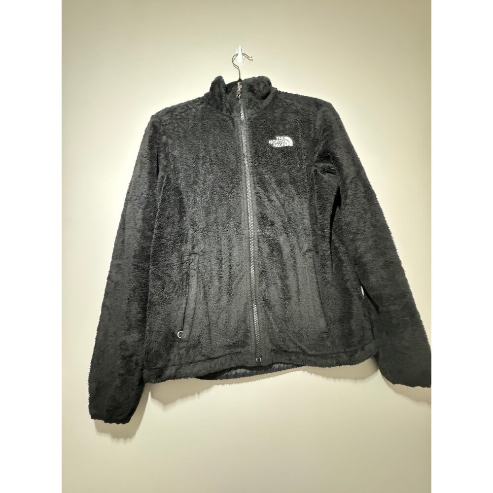 Black Fluffy North Face Jacket ( Womens Small)